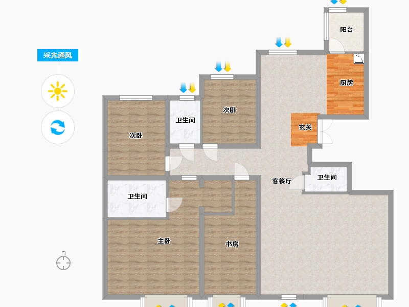 河北省-廊坊市-廊和坊・金融家-149.60-户型库-采光通风