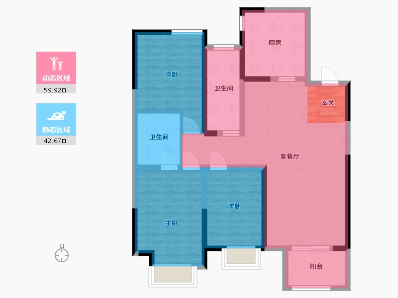 河北省-廊坊市-绿宸・汤泉华府-91.24-户型库-动静分区