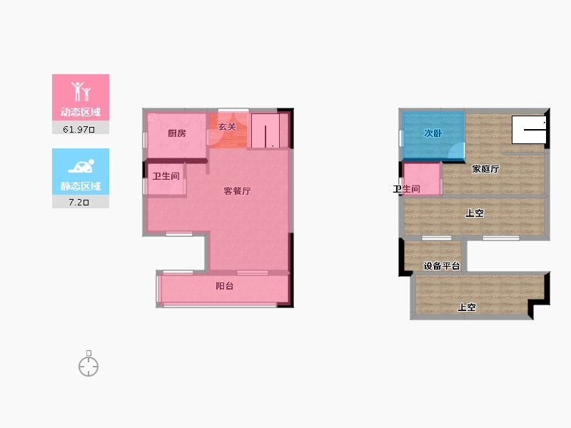 湖南省-衡阳市-弘阳昕悦府-105.75-户型库-动静分区