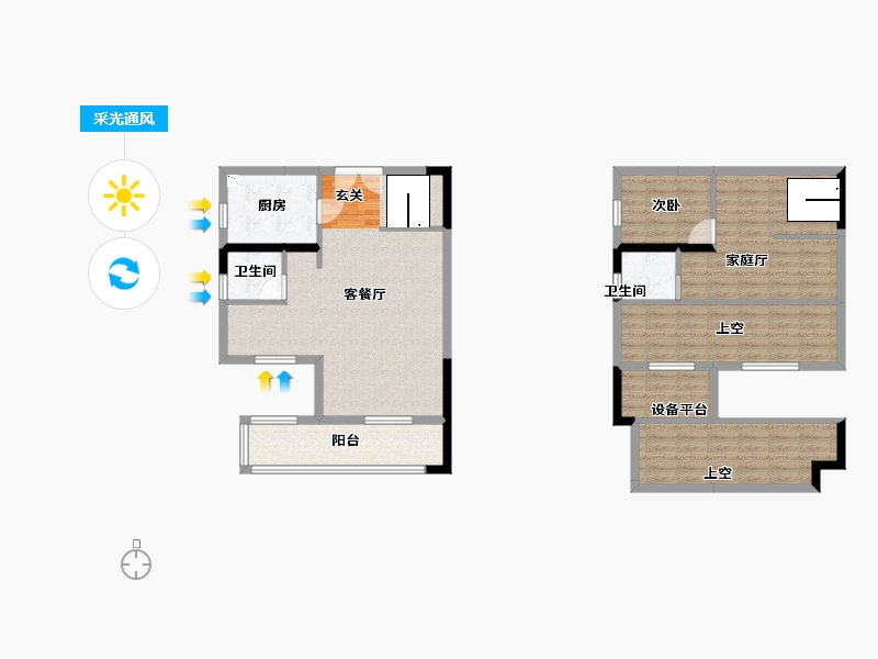 湖南省-衡阳市-弘阳昕悦府-105.75-户型库-采光通风