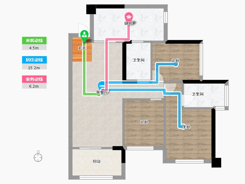 广西壮族自治区-钦州市-奥林・观澜湖-82.81-户型库-动静线