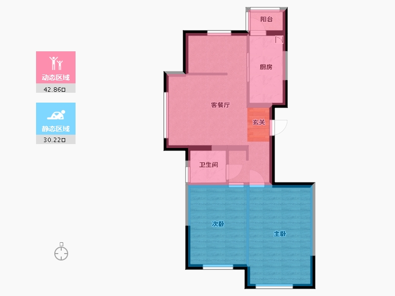 辽宁省-沈阳市-汇置・尚樾-64.91-户型库-动静分区