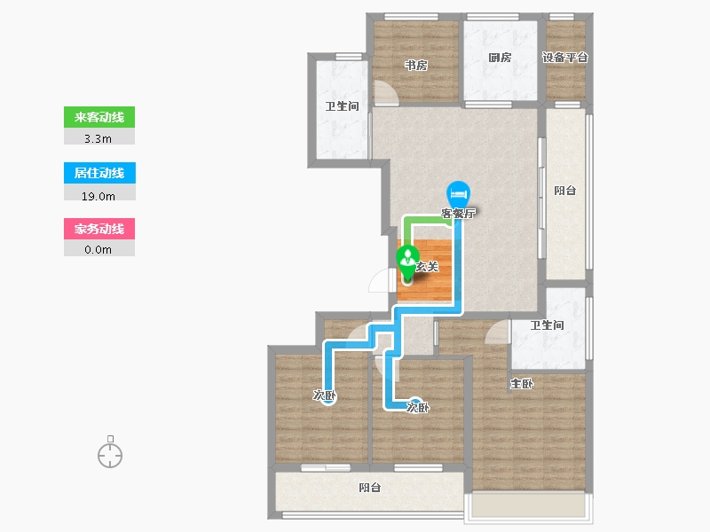 浙江省-舟山市-柳岸晓风花园-117.48-户型库-动静线