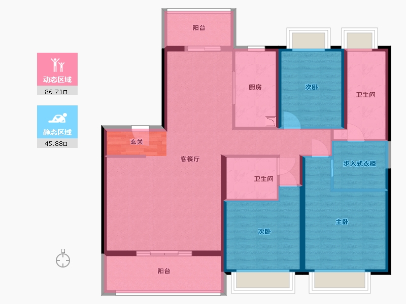 陕西省-西安市-自然界・河山-118.80-户型库-动静分区