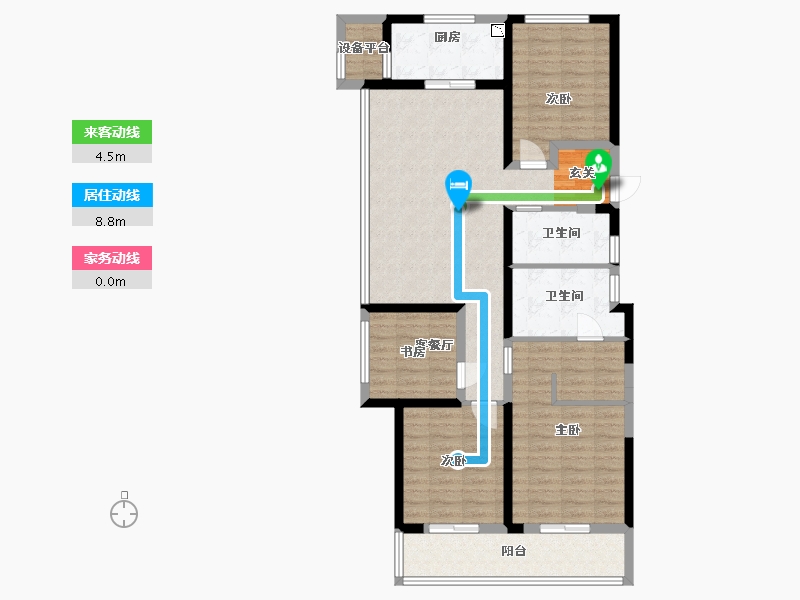 浙江省-舟山市-融创金成・芸麓大观-105.87-户型库-动静线