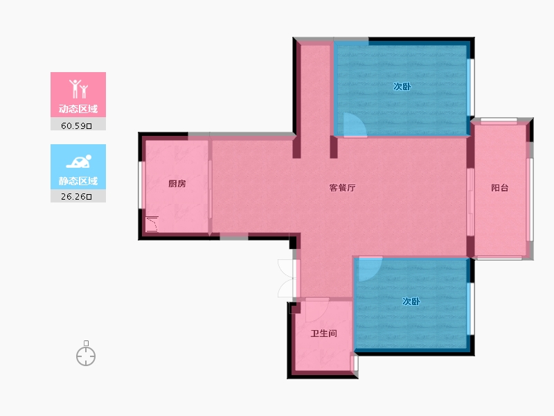 福建省-福州市-福清金辉城市广场-78.39-户型库-动静分区