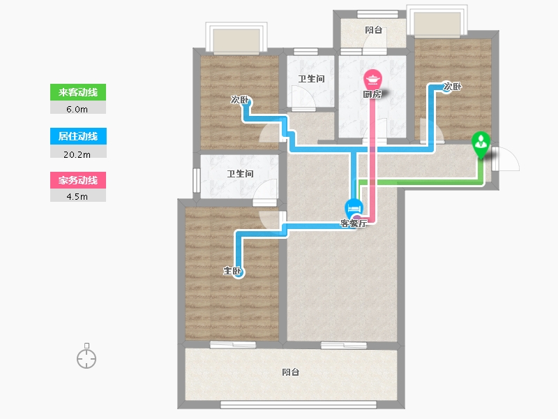 云南省-昆明市-万科大都会-86.16-户型库-动静线