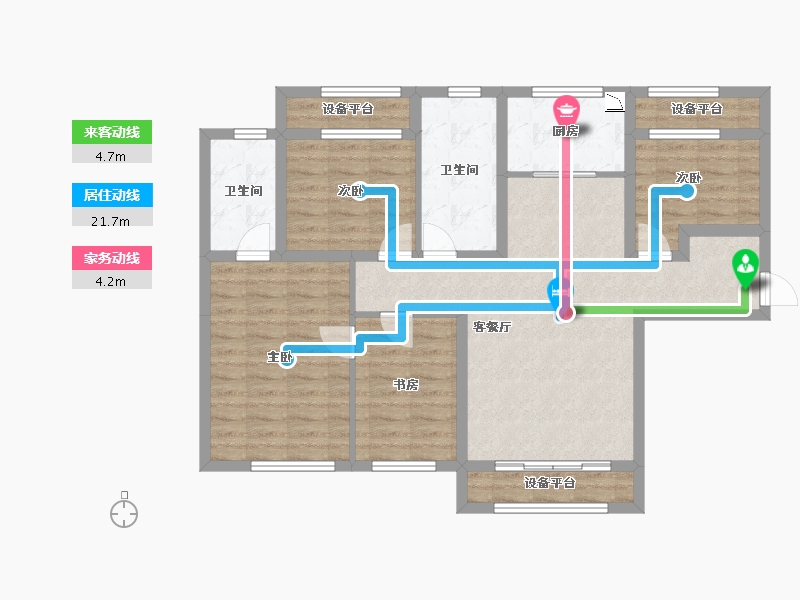 新疆维吾尔自治区-乌鲁木齐市-秦基・澜城-96.30-户型库-动静线