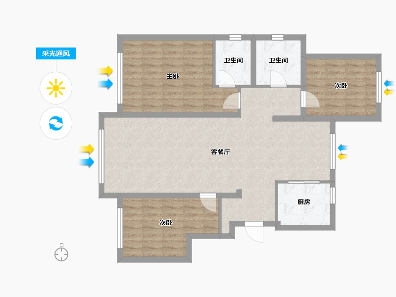 辽宁省-朝阳市-南山一品-94.70-户型库-采光通风