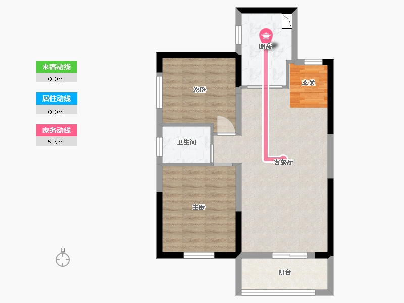 湖南省-长沙市-中冶・天润菁园-65.81-户型库-动静线