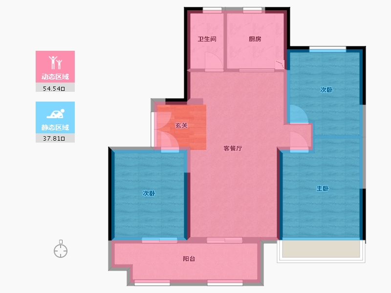 山东省-烟台市-百年万悦府-82.84-户型库-动静分区