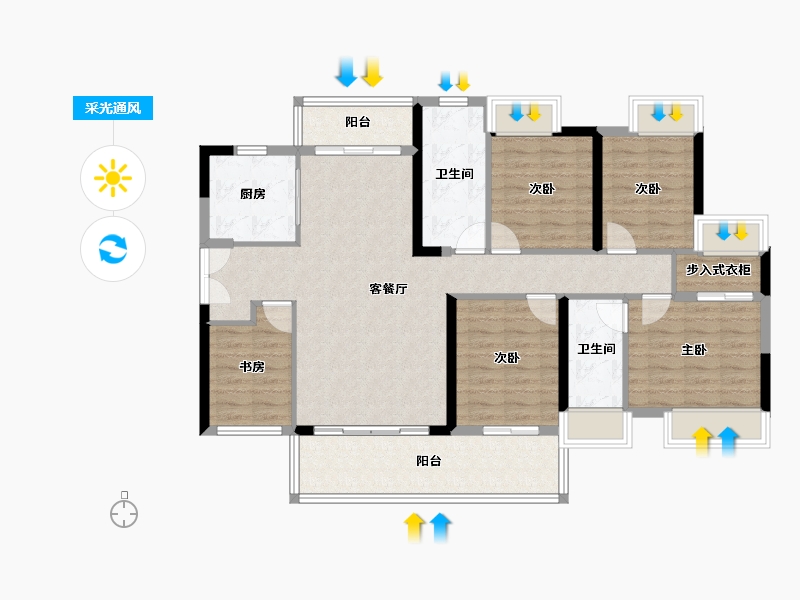 广东省-阳江市-保利中央公园-114.42-户型库-采光通风