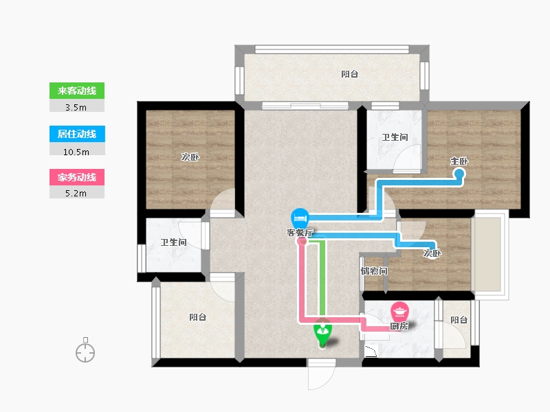 广西壮族自治区-南宁市-万达茂御峰国际-70.00-户型库-动静线