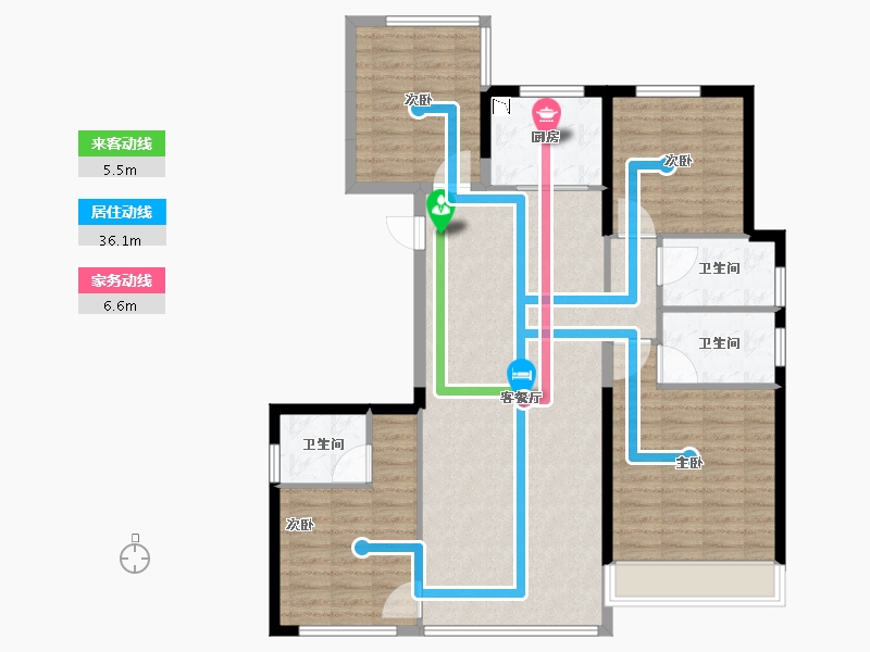 浙江省-温州市-国鸿柏悦府-114.60-户型库-动静线