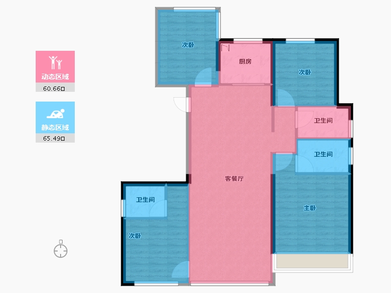 浙江省-温州市-国鸿柏悦府-114.60-户型库-动静分区