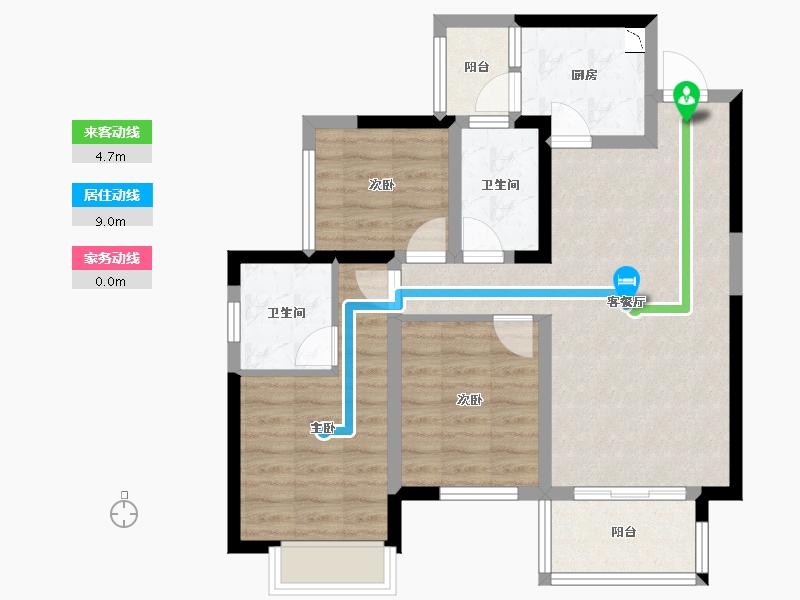 四川省-自贡市-绿地.新里城-77.06-户型库-动静线