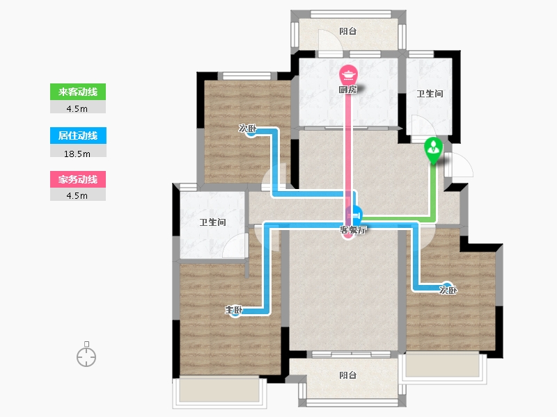 四川省-成都市-领地天府�m台-86.46-户型库-动静线