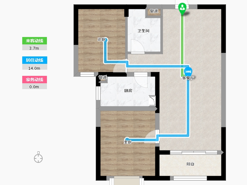 山东省-菏泽市-菏泽当代城MOMΛ-68.01-户型库-动静线