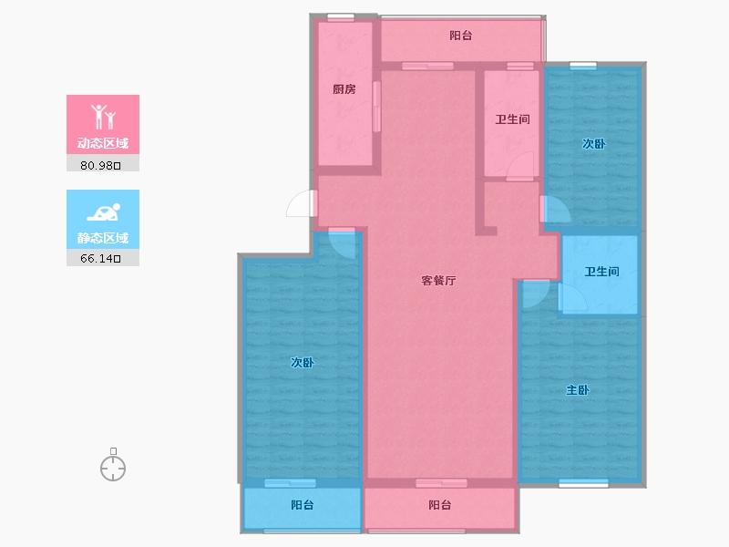 河北省-承德市-和润新城朗园悦府-132.33-户型库-动静分区