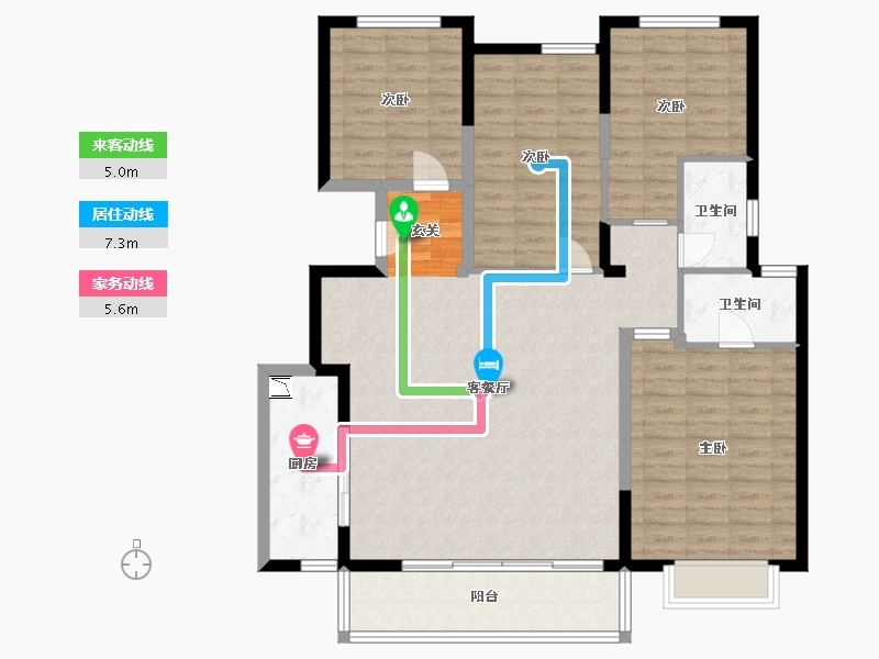 广西壮族自治区-南宁市-万科第五园-122.06-户型库-动静线