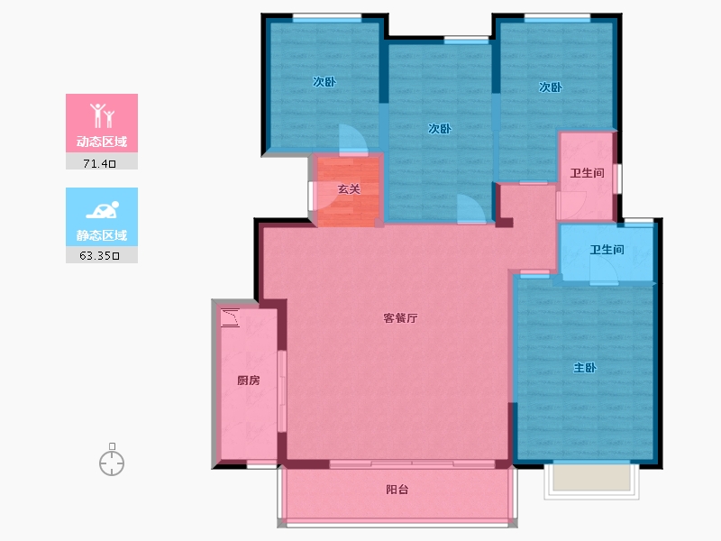 广西壮族自治区-南宁市-万科第五园-122.06-户型库-动静分区