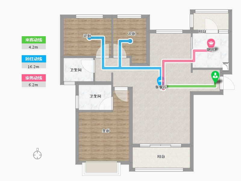 山东省-莱芜市-恒大名都-100.01-户型库-动静线