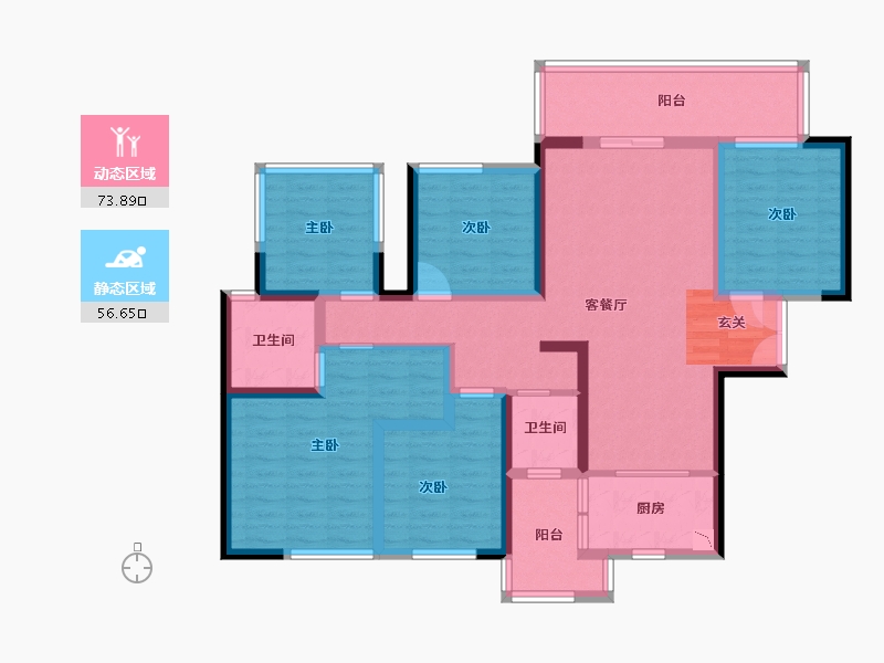 广西壮族自治区-南宁市-路桥壮美山湖-114.44-户型库-动静分区