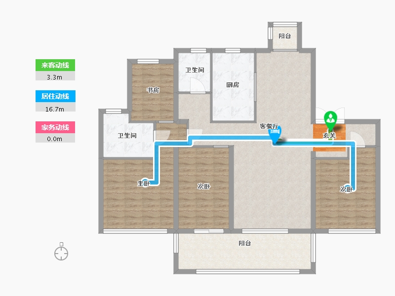 山东省-青岛市-海尔产城创波尔多小镇-132.00-户型库-动静线