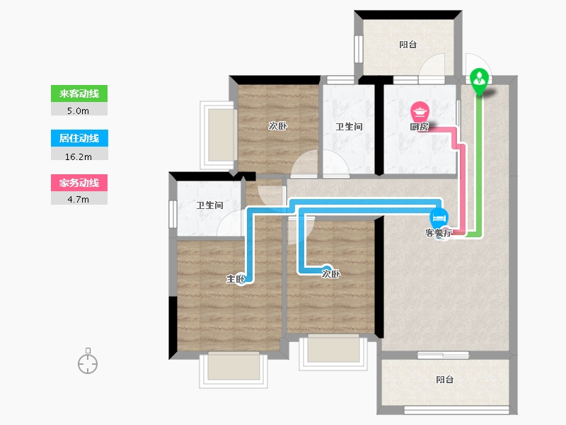 湖南省-郴州市-中源国际城-75.21-户型库-动静线