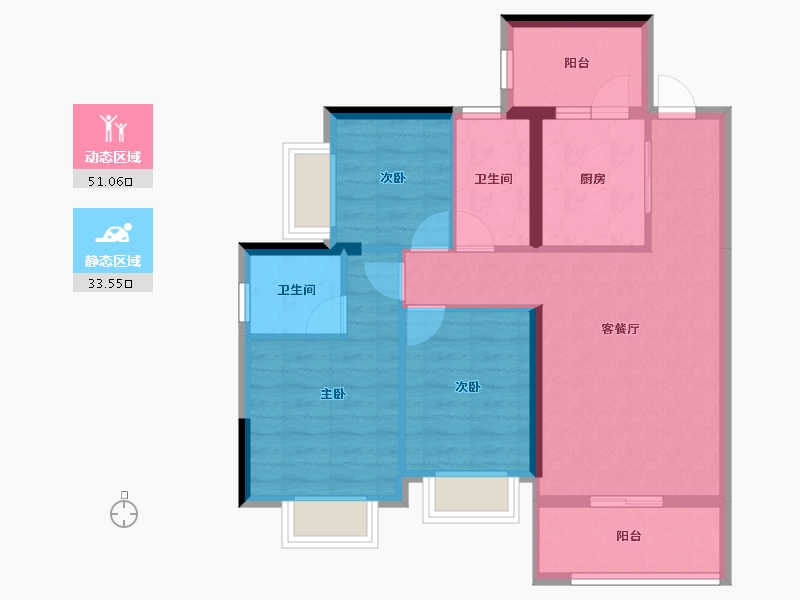 湖南省-郴州市-中源国际城-75.21-户型库-动静分区