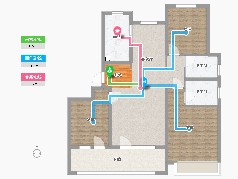 山东省-青岛市-海尔产城创白云山花园-102.40-户型库-动静线