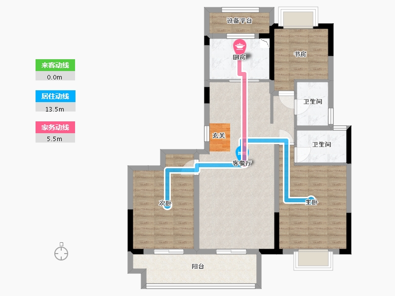 江苏省-南通市-春晓熙岸-96.00-户型库-动静线