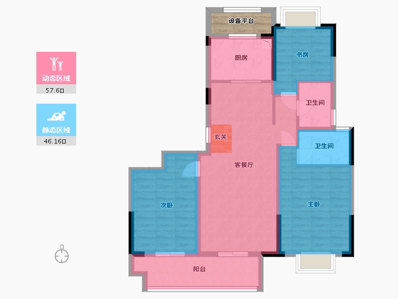 江苏省-南通市-春晓熙岸-96.00-户型库-动静分区