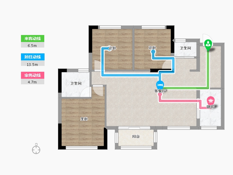 四川省-遂宁市-置信・安居逸都城-79.54-户型库-动静线