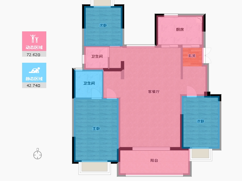 江苏省-南通市-海门沁园-103.98-户型库-动静分区