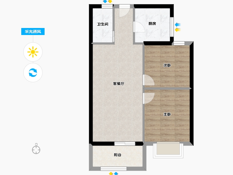 福建省-泉州市-南益清源春晓-56.00-户型库-采光通风