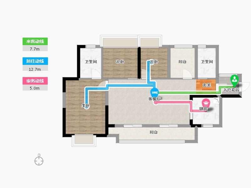 广东省-佛山市-新城�Z城-89.60-户型库-动静线