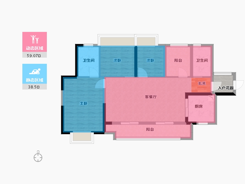 广东省-佛山市-新城�Z城-89.60-户型库-动静分区