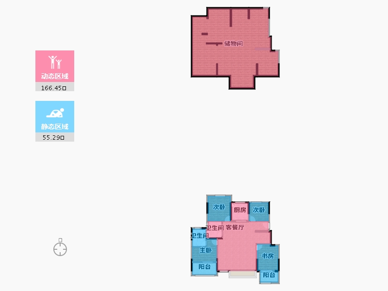 浙江省-宁波市-蔚蓝城市花园-201.44-户型库-动静分区