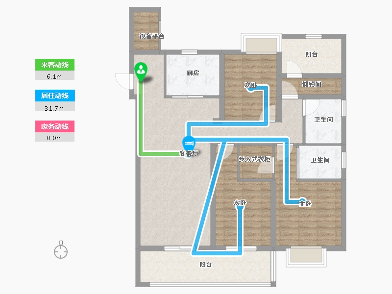 江苏省-苏州市-万象汇花园146-113.20-户型库-动静线