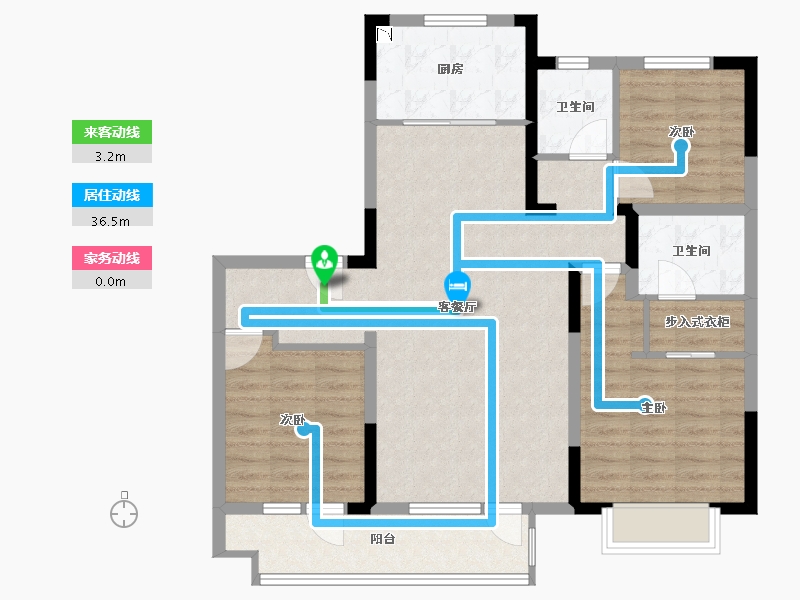 山东省-青岛市-银盛泰锦悦都-93.99-户型库-动静线