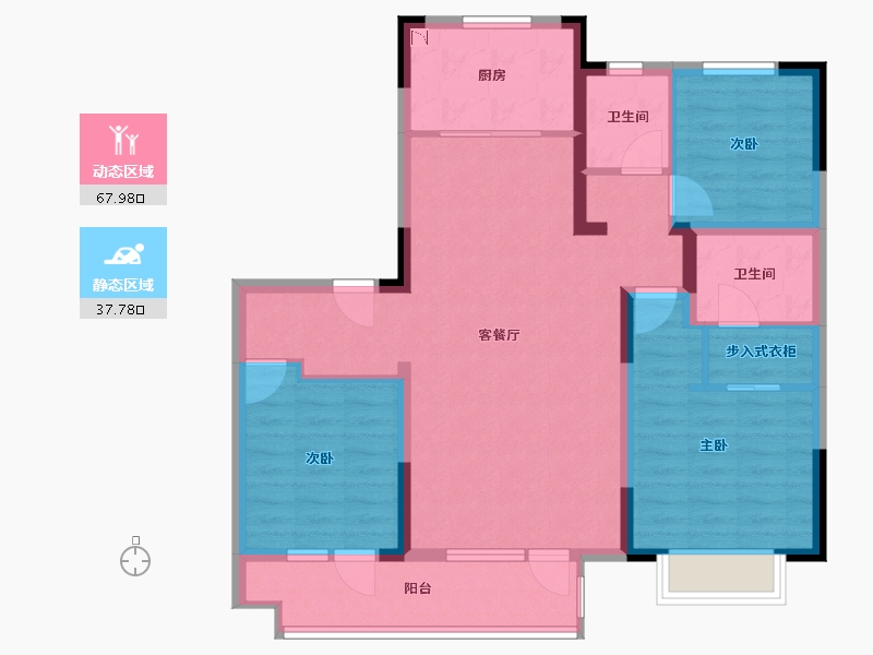 山东省-青岛市-银盛泰锦悦都-93.99-户型库-动静分区