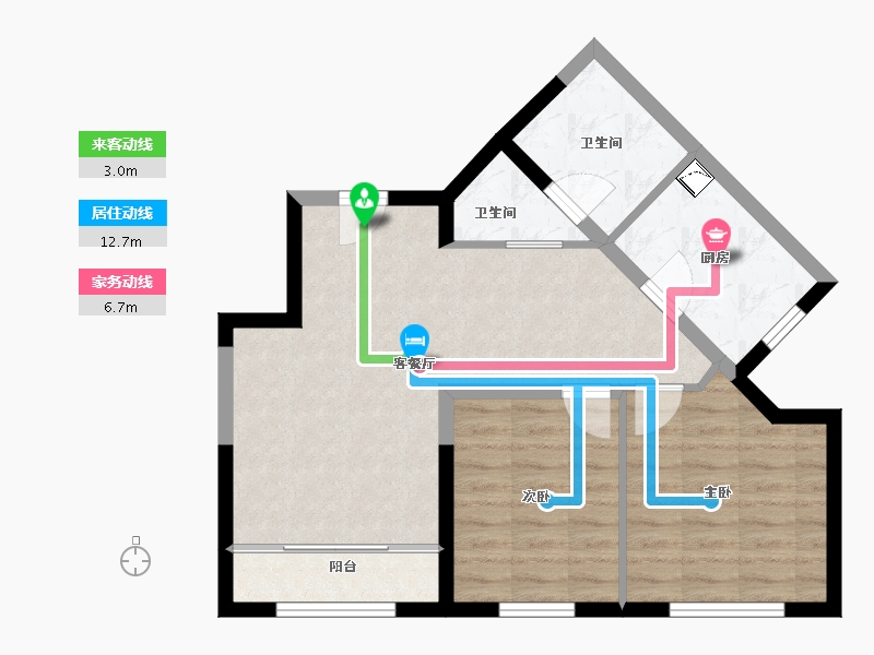 辽宁省-朝阳市-瑞晖嘉苑-64.00-户型库-动静线