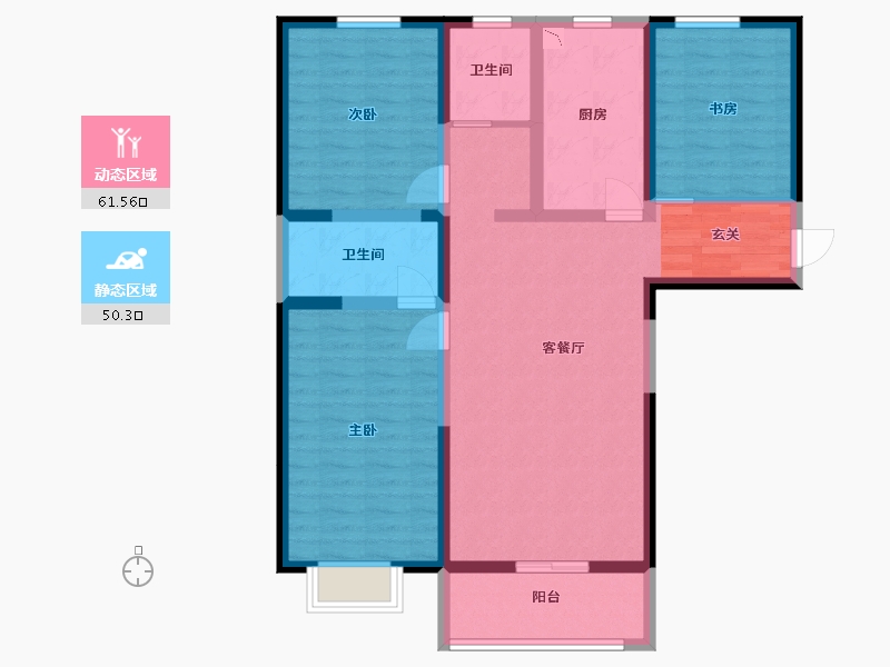 青海省-西宁市-奥园誉府-99.20-户型库-动静分区