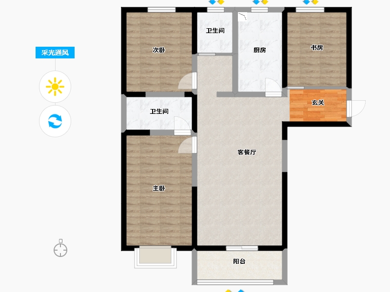 青海省-西宁市-奥园誉府-99.20-户型库-采光通风