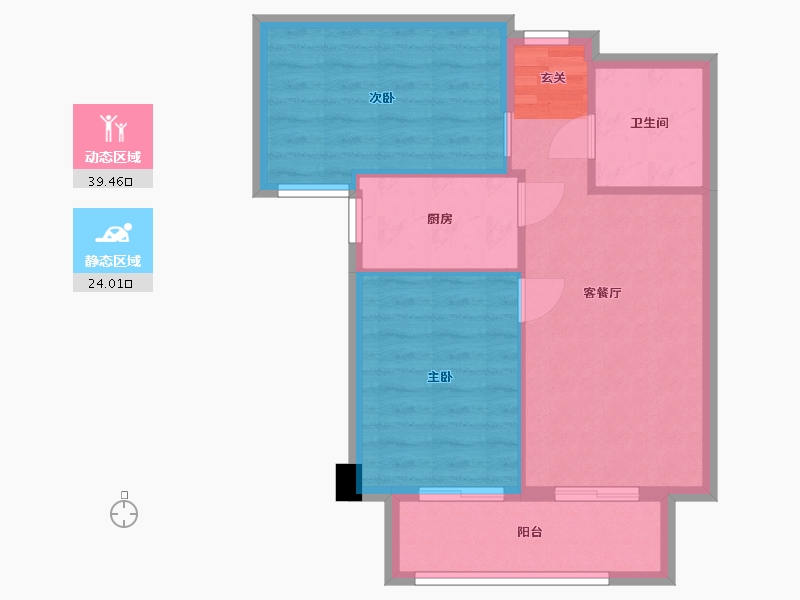 福建省-漳州市-信和御龙天下三期-57.15-户型库-动静分区