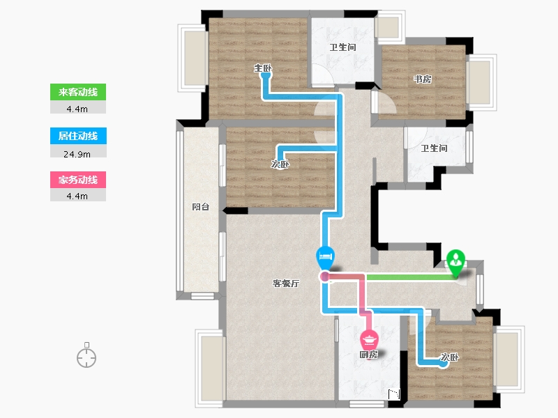 江苏省-无锡市-融侨悦府-109.57-户型库-动静线