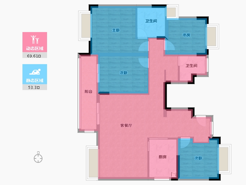 江苏省-无锡市-融侨悦府-109.57-户型库-动静分区