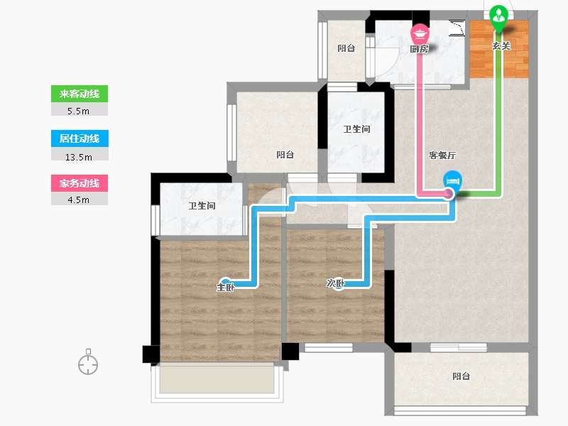 广东省-惠州市-威华水悦华府-72.96-户型库-动静线