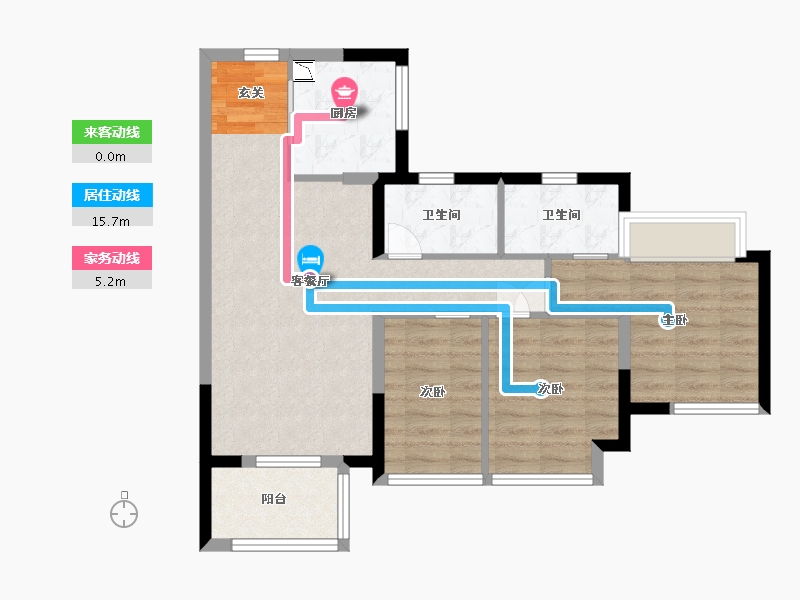 广东省-东莞市-中海・十里溪境-74.40-户型库-动静线